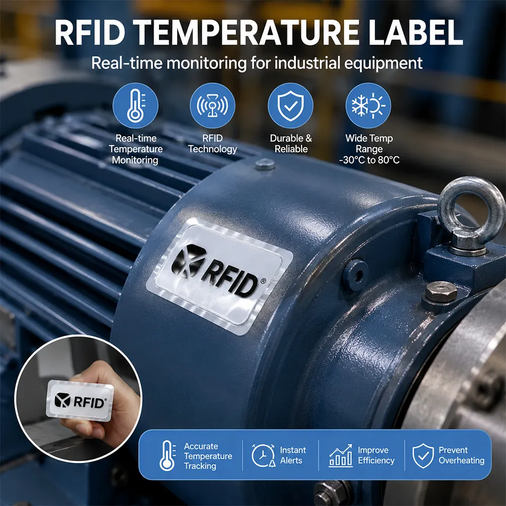 Etiqueta inteligente do indicador de temperatura