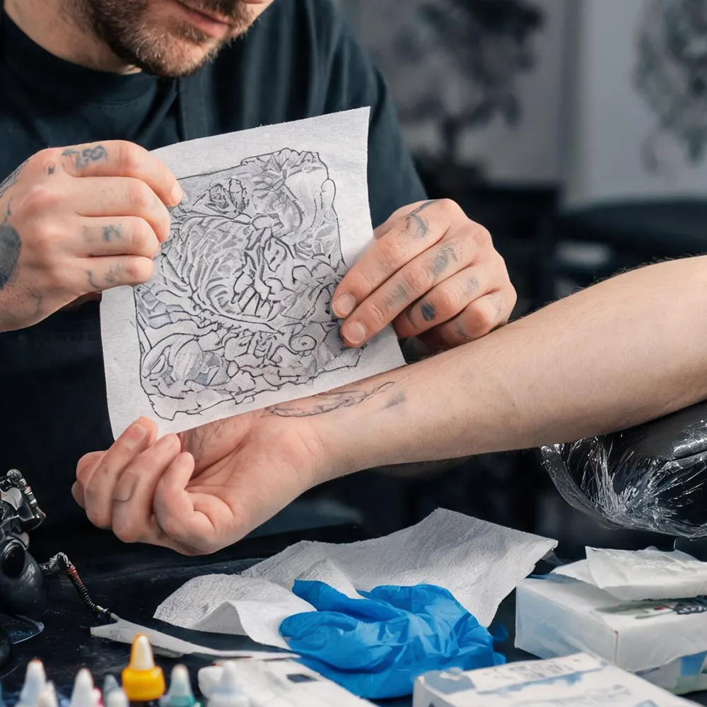 Materiais para estúdio de tatuagem