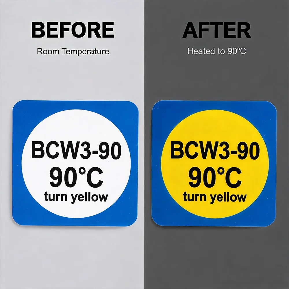 Adesivo indicador de temperatura