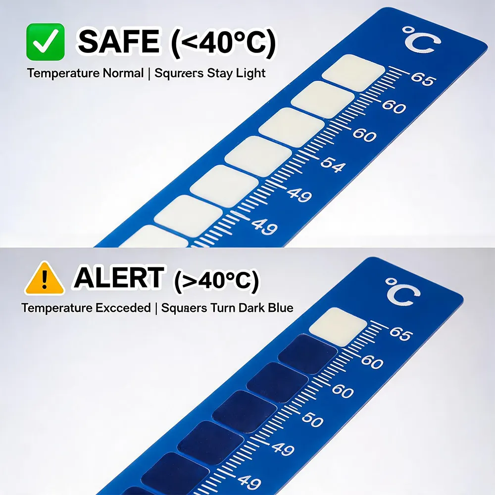 Etiqueta de monitoramento de temperatura