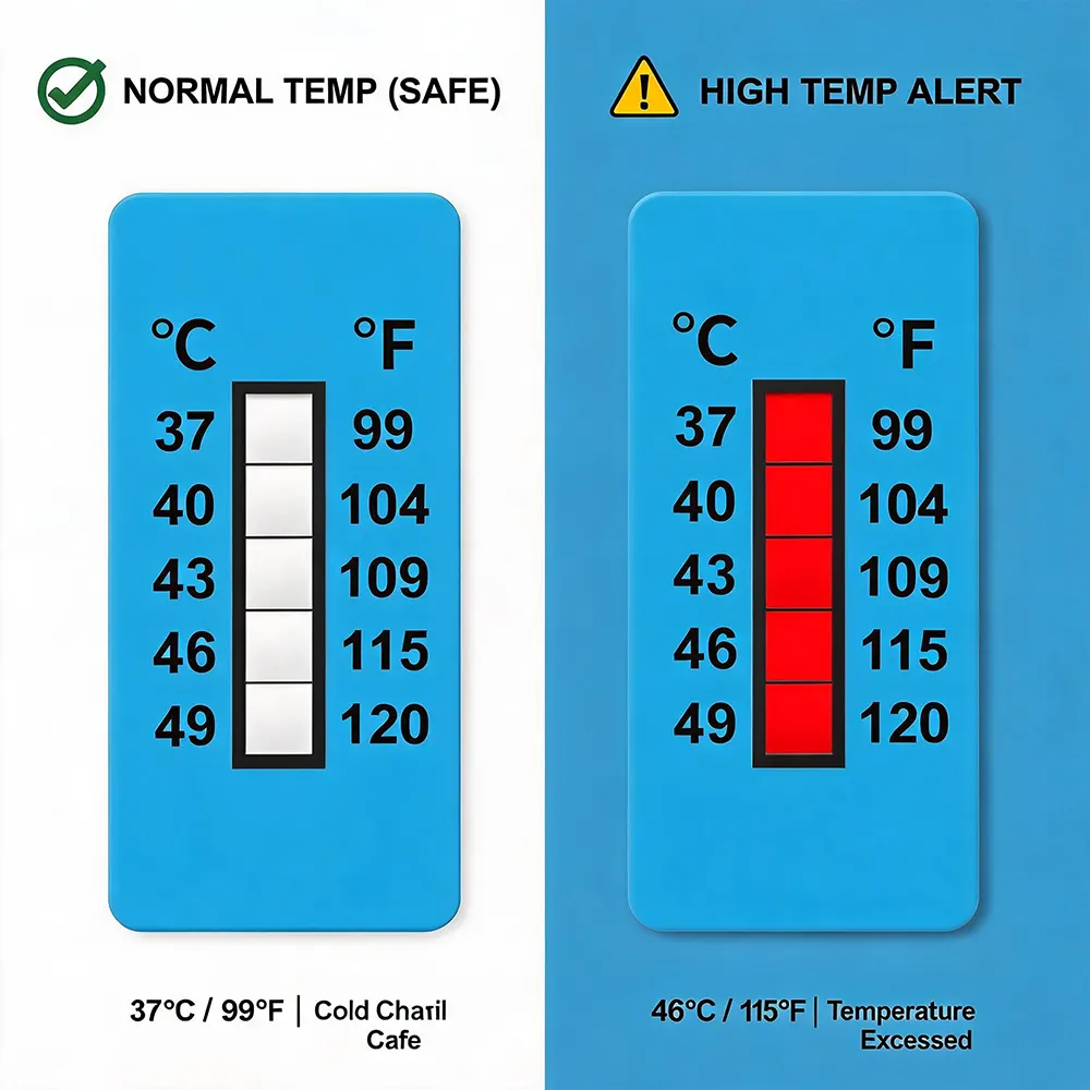 Fita de teste de temperatura