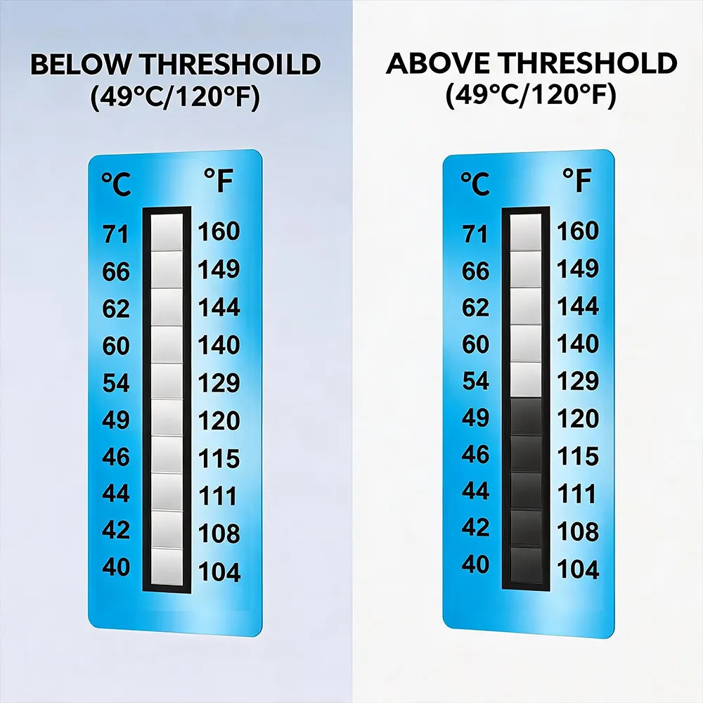 Rótulo de aquecimento de temperatura