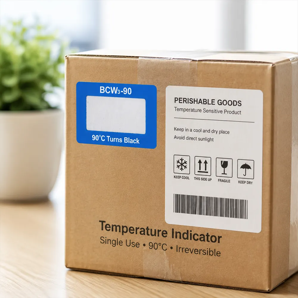 Adesivo de temperatura termocrômica