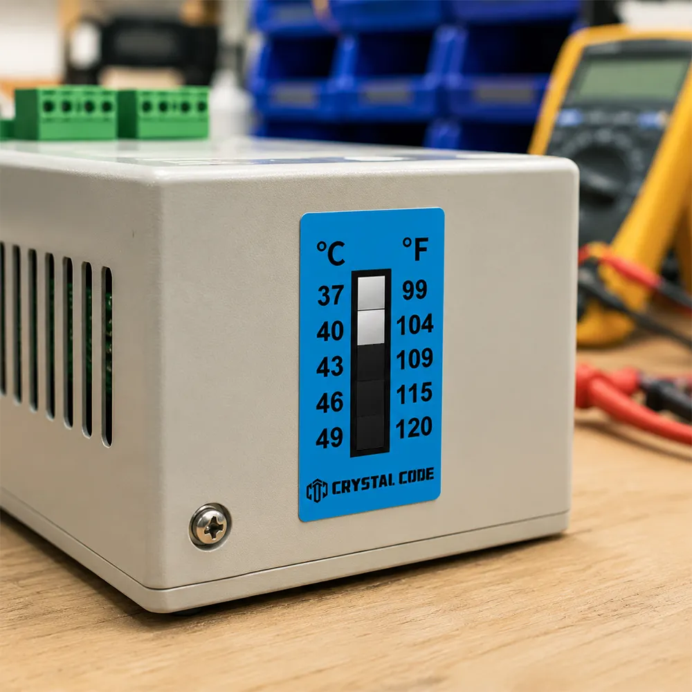 vinyl temperature indicator sticker