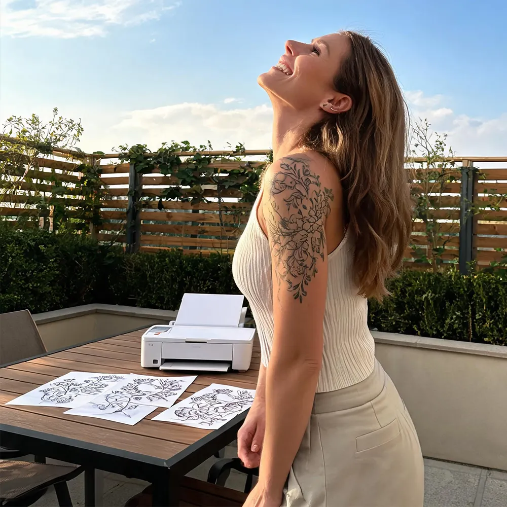 papel temporário impermeável para tatuagens